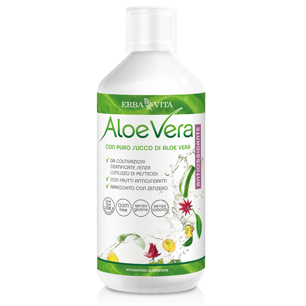 Integratore alimentare a base di succo di aloe vera e piante antiossidanti