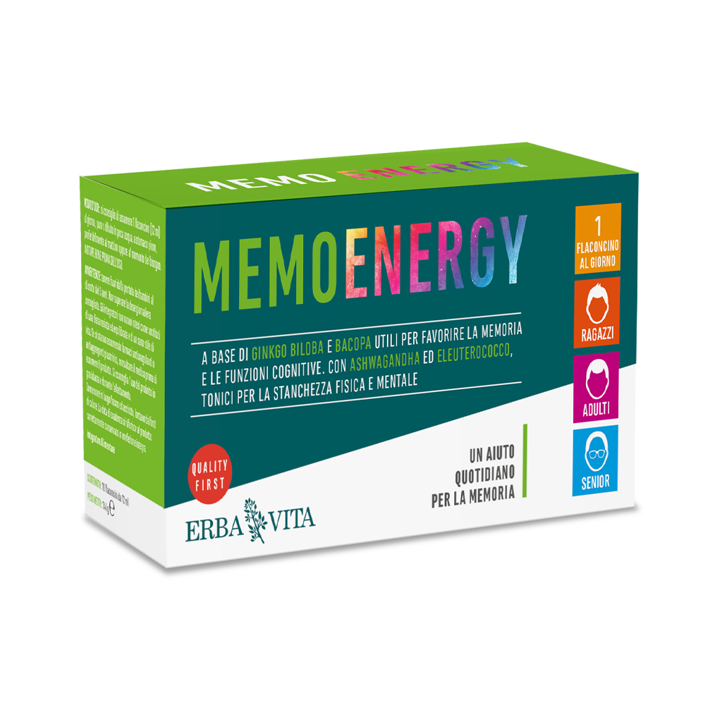 memo Energy integratore alimentare per la memoria a base di ginkgo e bacopa