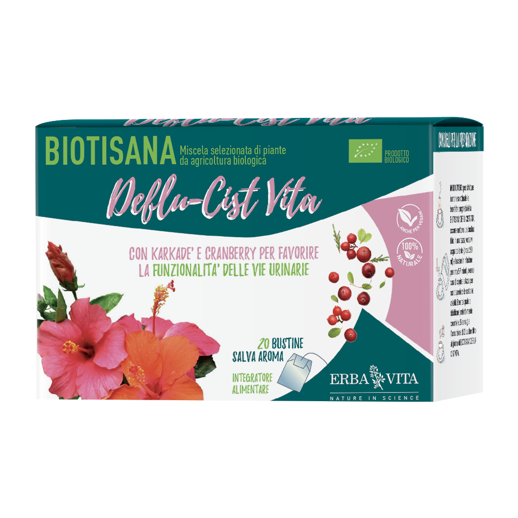 tisana biologica a base di cranberry e ibisco per le vie urinarie