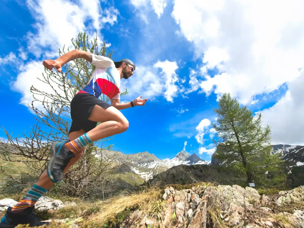 Trail runner uomo con creatina